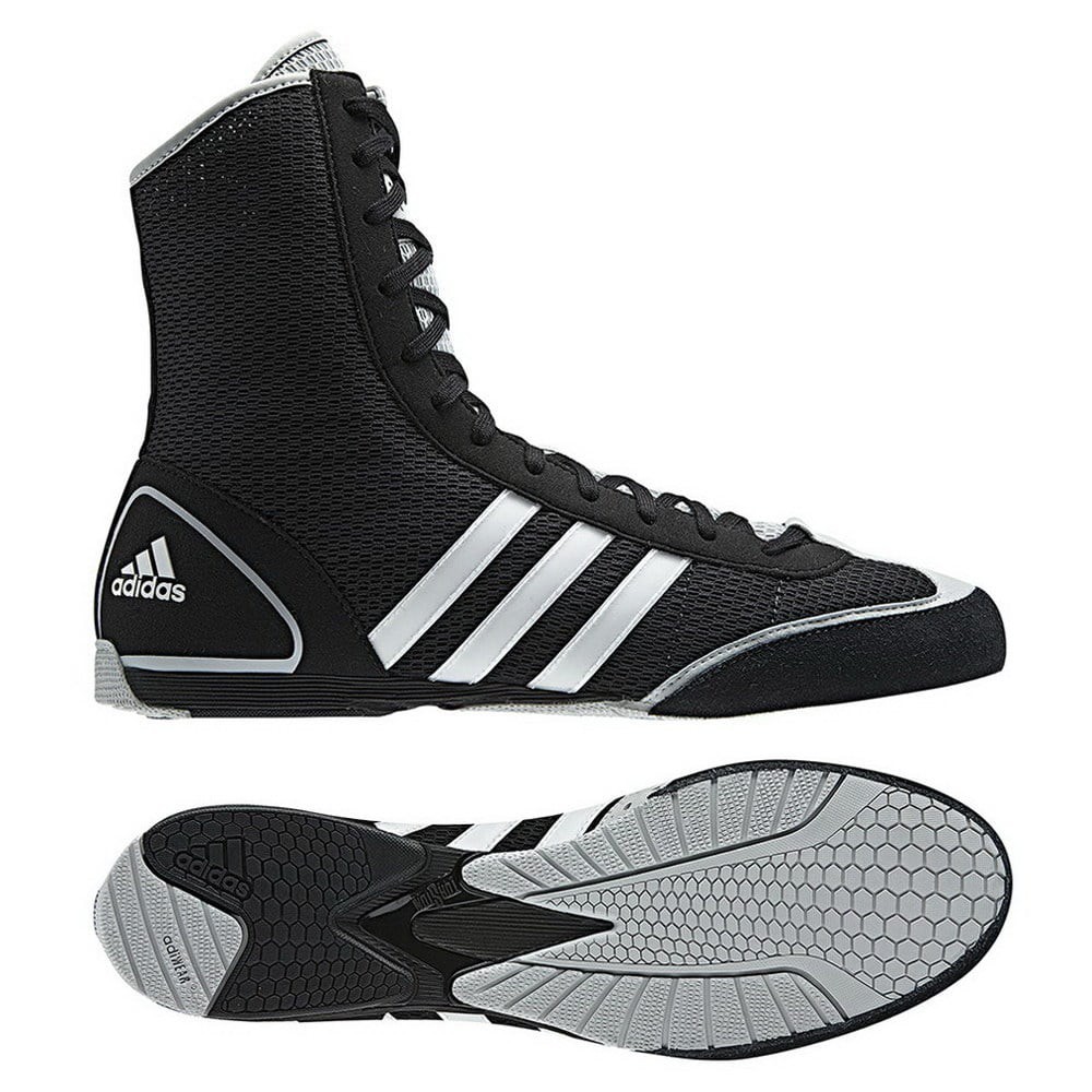 Adidas Boxing Shoes / Boot - Box Rival II Black White - Sepatu Tinju Hitam