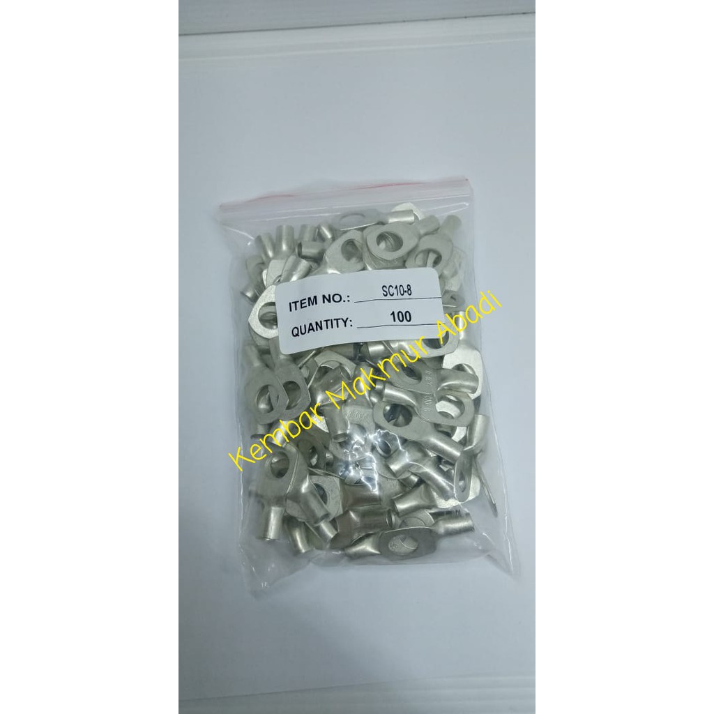 Kabel Skun SC /Skun Kabel SC 10-8 /Cable Lug /Scun Cable 10-8mm-100 pc / Cable Schoen 10-8mm Per Bks