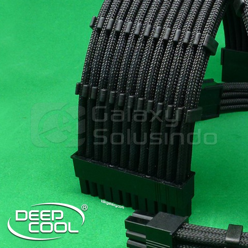 Deepcool ATX 24 Pin Extension Sleeved Cable Black + Cable COMB