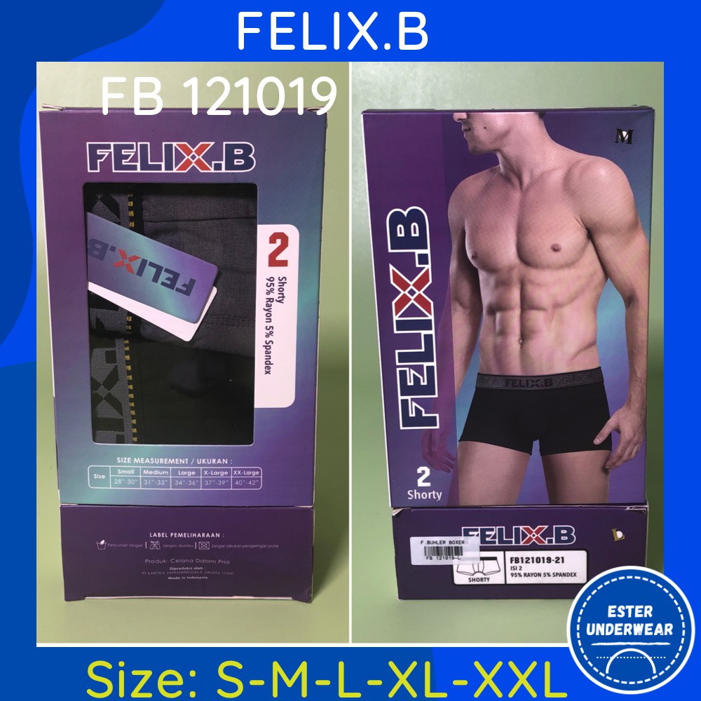 Celana Boxer Pria Felix.B FB 121019 ISI-2 PCS