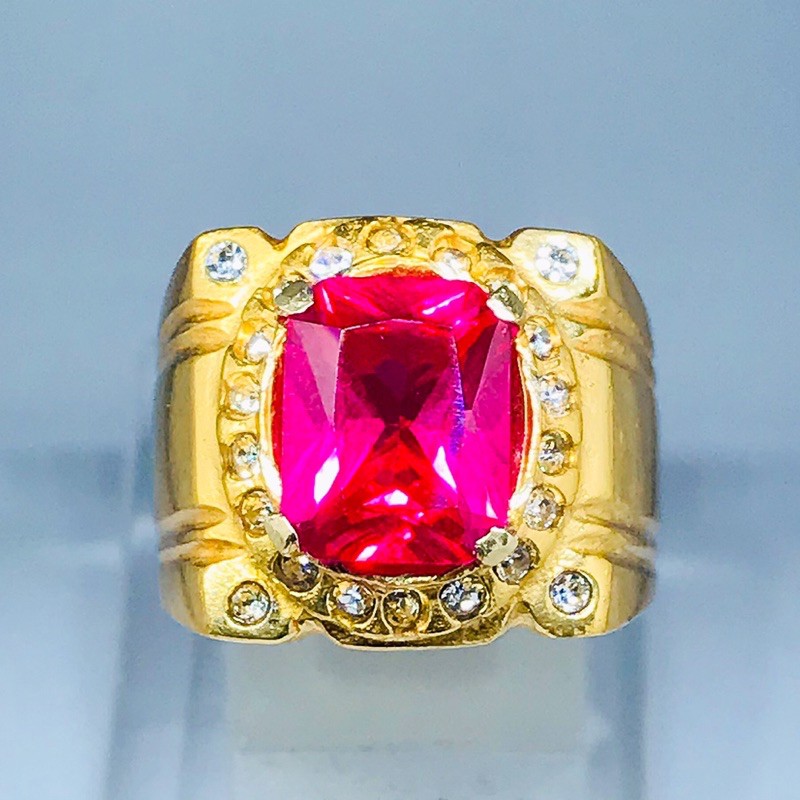 batu Cincin natural Merah Siam Cutting top quality