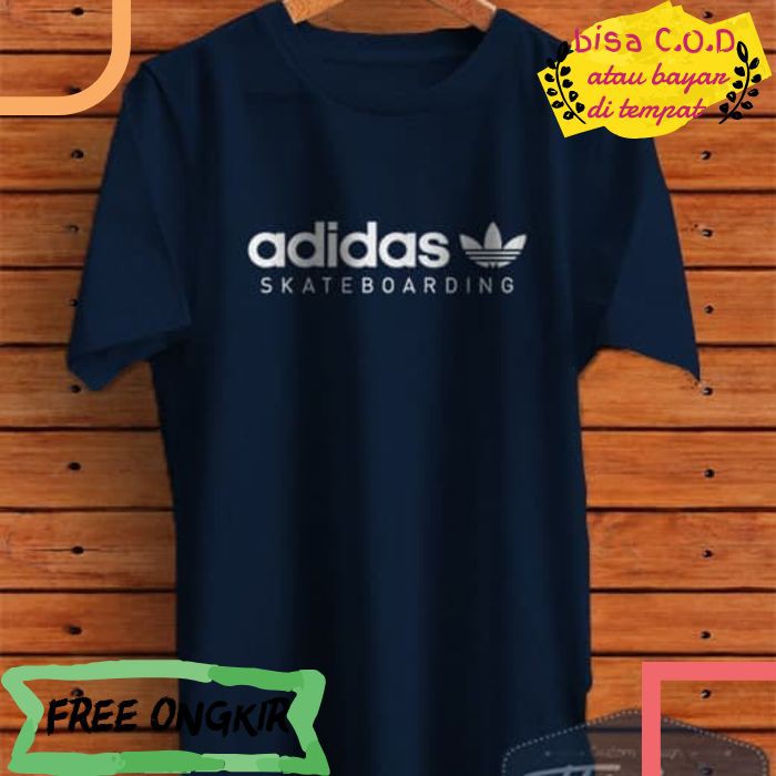 [COD]681 BAJU KAOS OBLONG POLOS T-SHIRT DISTRO PRIA WANITA MURAH ORI ADIDAS SKATEBOARDING