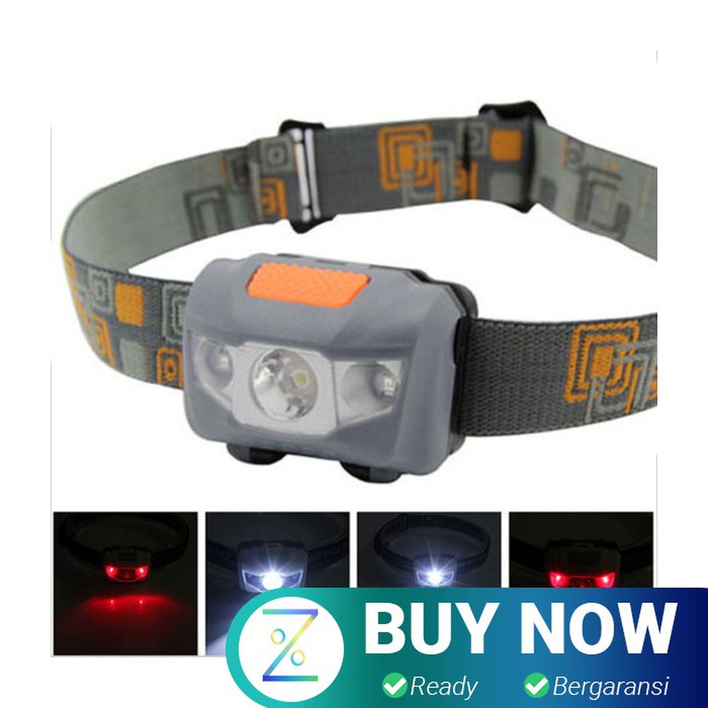 TaffLED Headlamp Flashlight Waterproof White and Red Light LED - W03 -