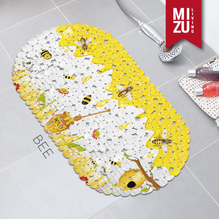 ARTISTIC Shower Bath Mat Keset Mandi PVC Penghisap Anti Slip Suction Cup 35x70cm-BEE