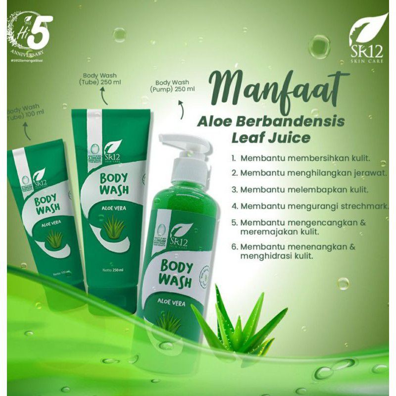 BODY WASH SR12  AMPUH SEGARKAN KULIT / CERAHKAN KULIT / LEMBABKAN KULIT / ATASI JERAWAT PUNGGUNG