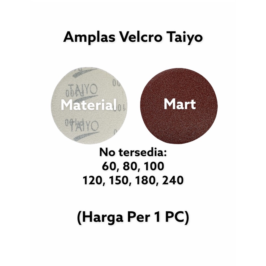 Amplas Velcro Grit 60 |Amplas Bulat Tempel Grit 80 100 120 150 180 240 | Material Mart
