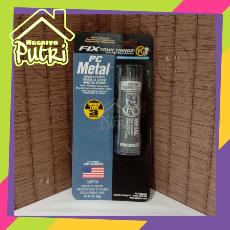 

Lem Besi Epoxy Putty PC Metal Fix Super Kuat 57gr Made In USA