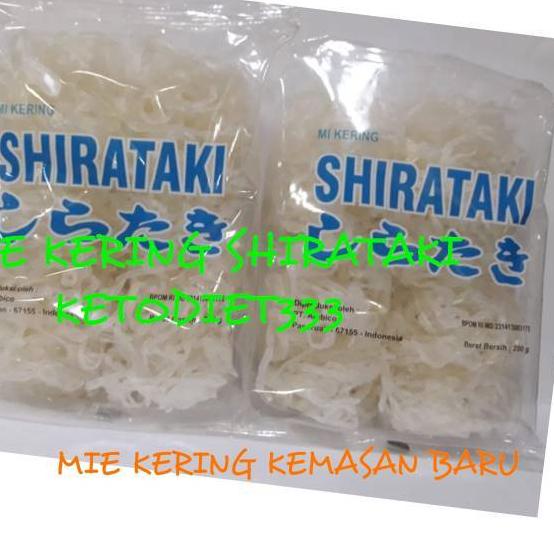 

New! Low Carbs Dry Shirataki 250gr isi 10keping Mie Shirataki Kering