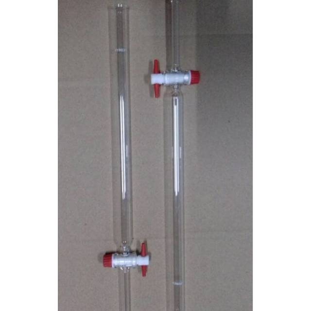 Colomn chromatography pyrex,kolom kromatografi