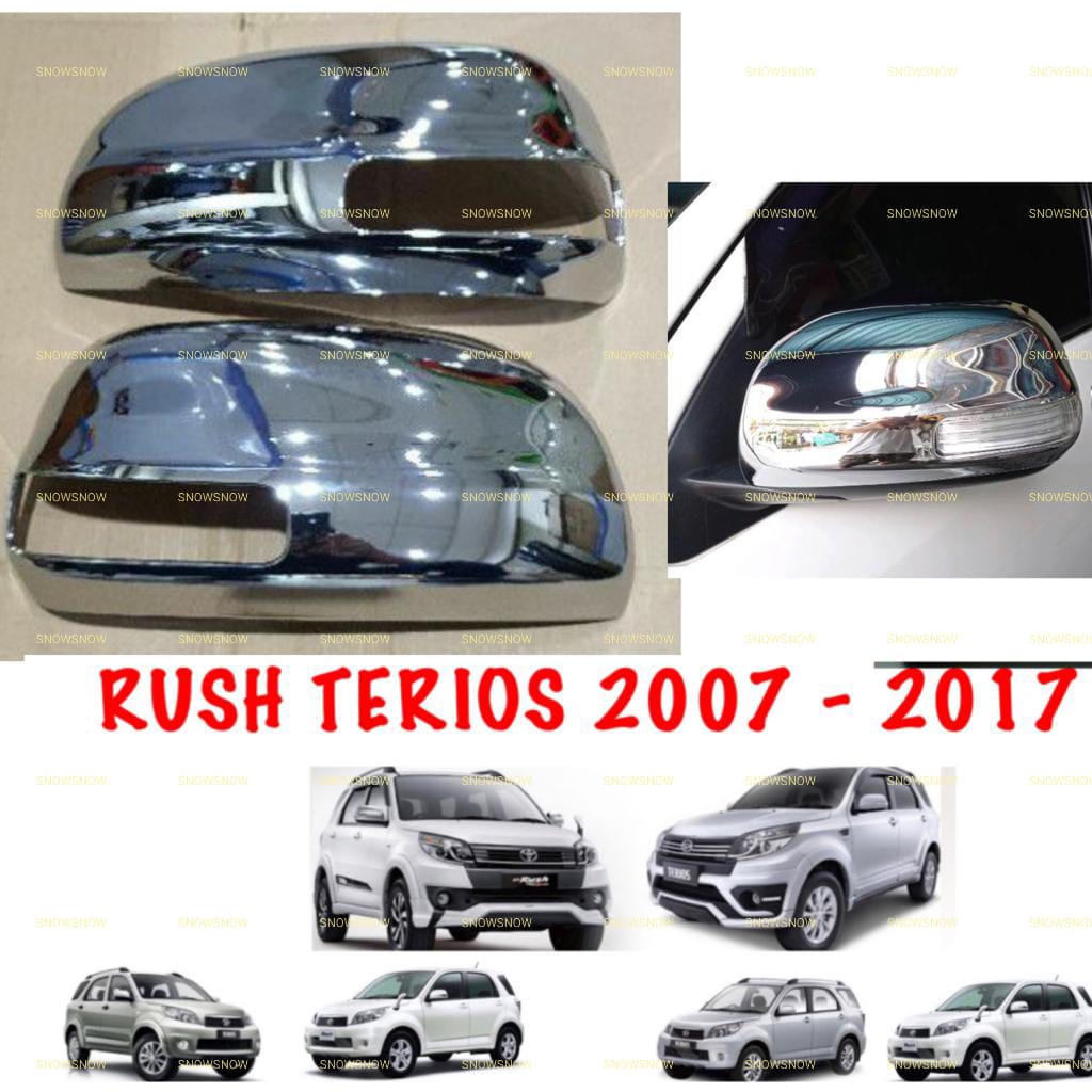 Cover Spion Rush Terios Lama Old 2007 2010 2012 2015 2017 Chrome