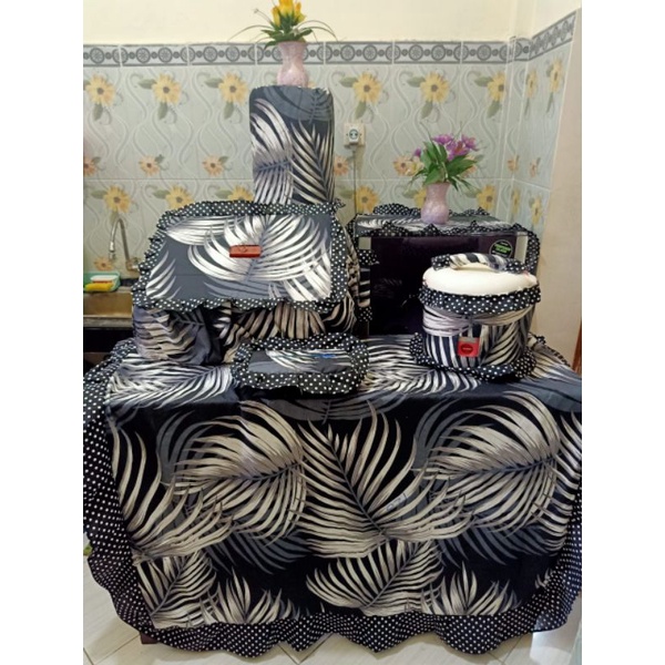 Kitchen Set Taplak Meja Makan Cover Kulkas Sarung Galon Tudung Saji