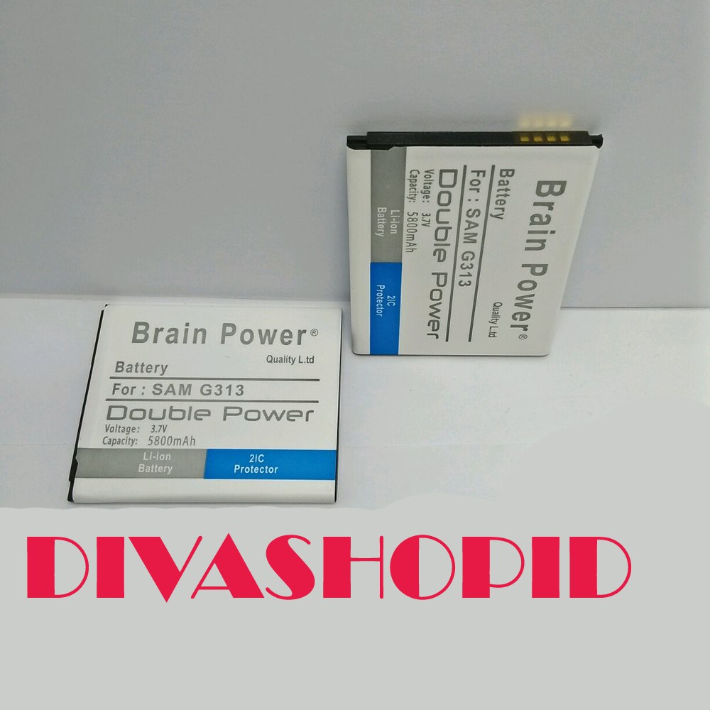 BATERAI BATRE BATTERY SAMSUNG GALAXY V G313 DOUBLE POWER BRAIN POWER 2ic