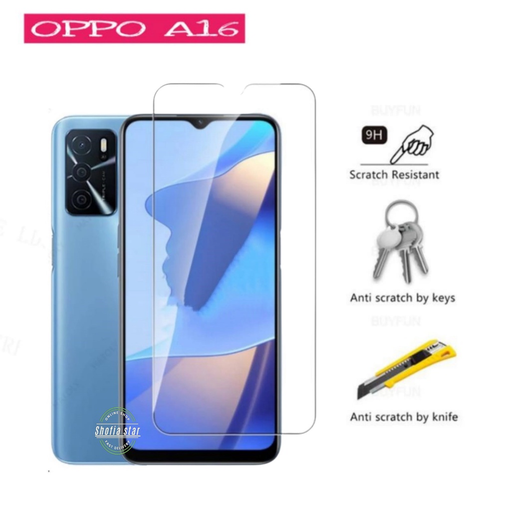 PROMO TEMPERED GLASS OPPO A16 ANTI GORES KACA FULL LAYAR