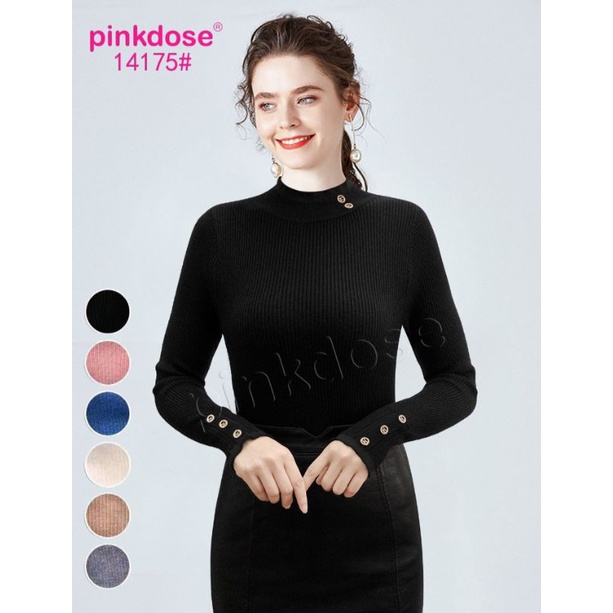 Kaos rajut body fit pinkdose import  premium