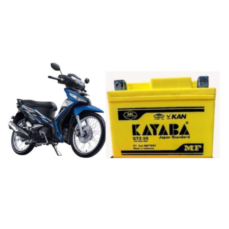 Jual AKI SUPRA X 125 CC // KAYABA GTZ5S (5 AMPERE) | Shopee Indonesia