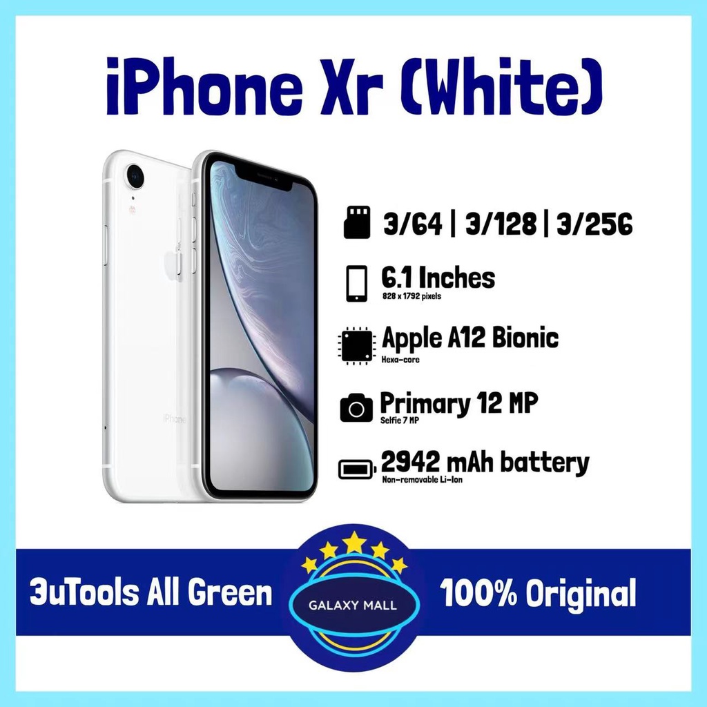 IPHONE XR 64GB/128GB/100%ORIGINAL SECOND FULLSET-3