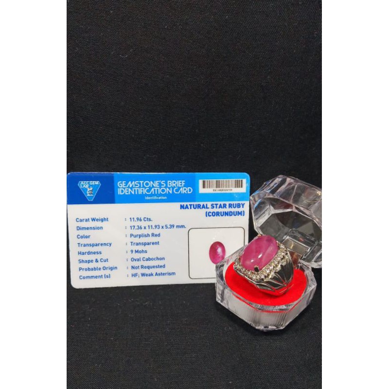 permata asli ruby lengkap dengan sertifikat lab