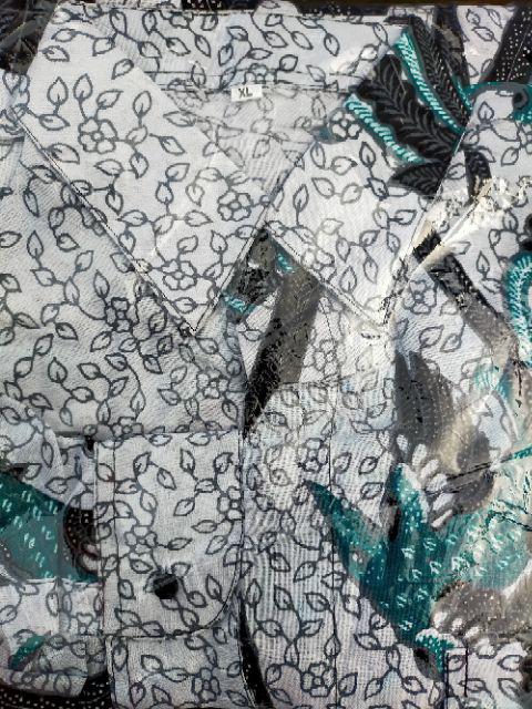 ( Couple Keluarga ) Batik Couple Keluarga Sania Ruffle Ori Ndoro Jowi Dnt - Bunga Ilalang Putih