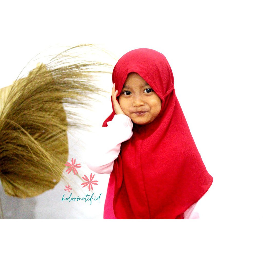 COD Jilbab instan anak perempuan | kerudung anak bergo bahan diamond usia 0 - 7 tahun