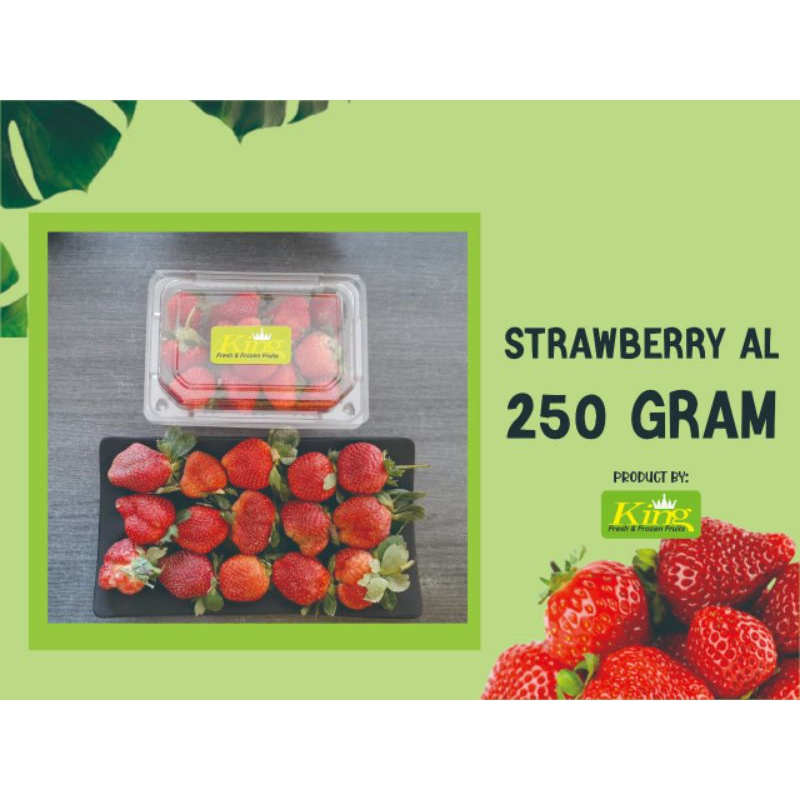 

strawberry fresh grade jumbo AL 250 gr, strawberry murah,hotel,resto,cafe,market