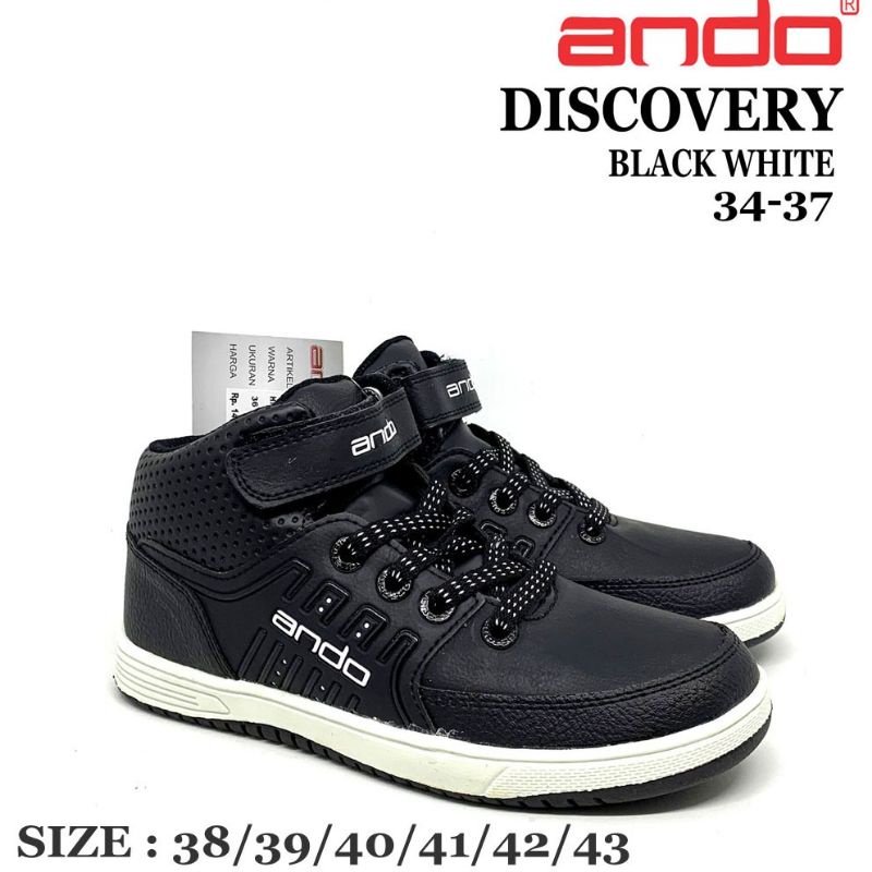 sepatu ando - discovery - sepatu anak - ando original - sepatu sekolah
