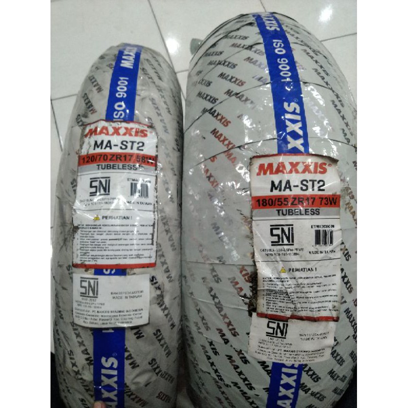 ban motor sport MAXXIS MA-ST2 UKURAN 120/70-17 & 180/55-17 Import