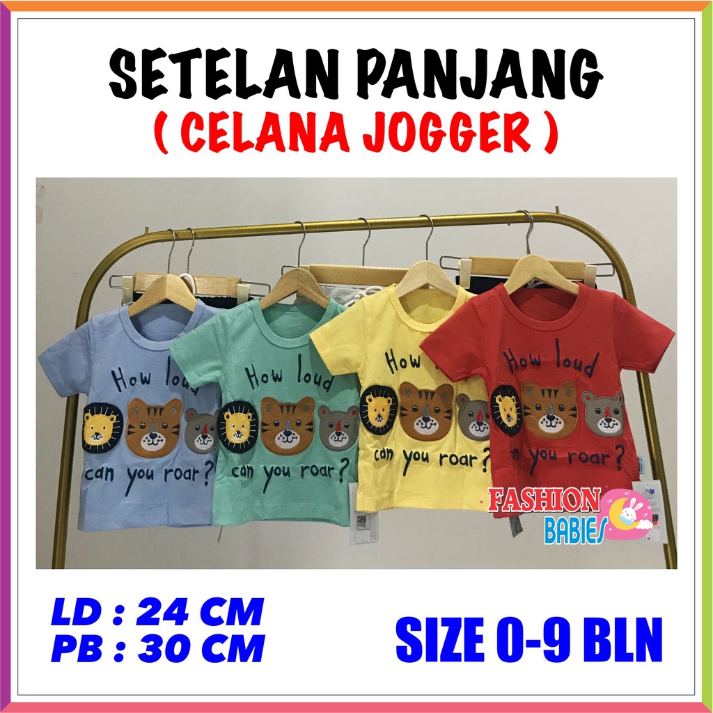 ❤ FashionBabies ❤ SETELAN CELANA PANJANG / SETELAN JOGGER SIZE 0 / BABY BOYS PANTS TEE ALLSIZE