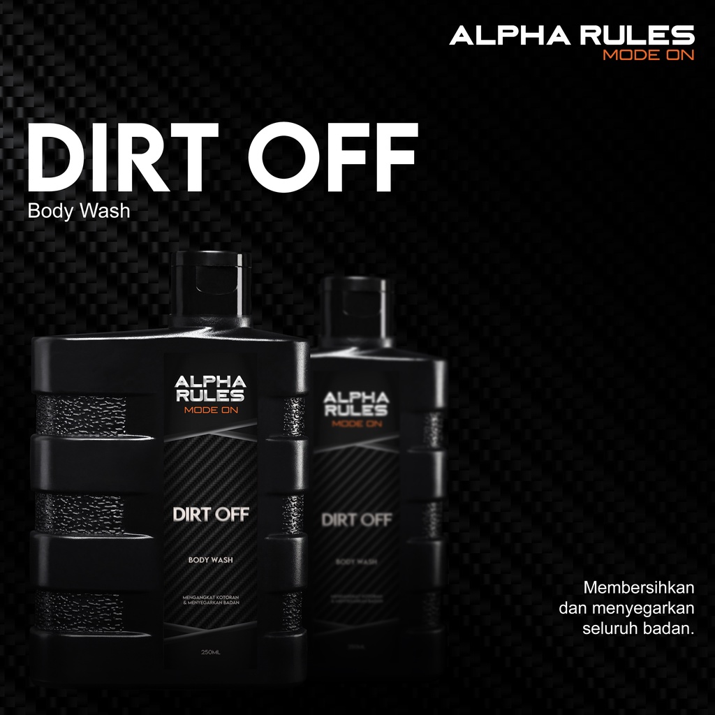 Sabun Mandi Cair Body Wash Perawatan Pria Alpha Rules Dirt Off