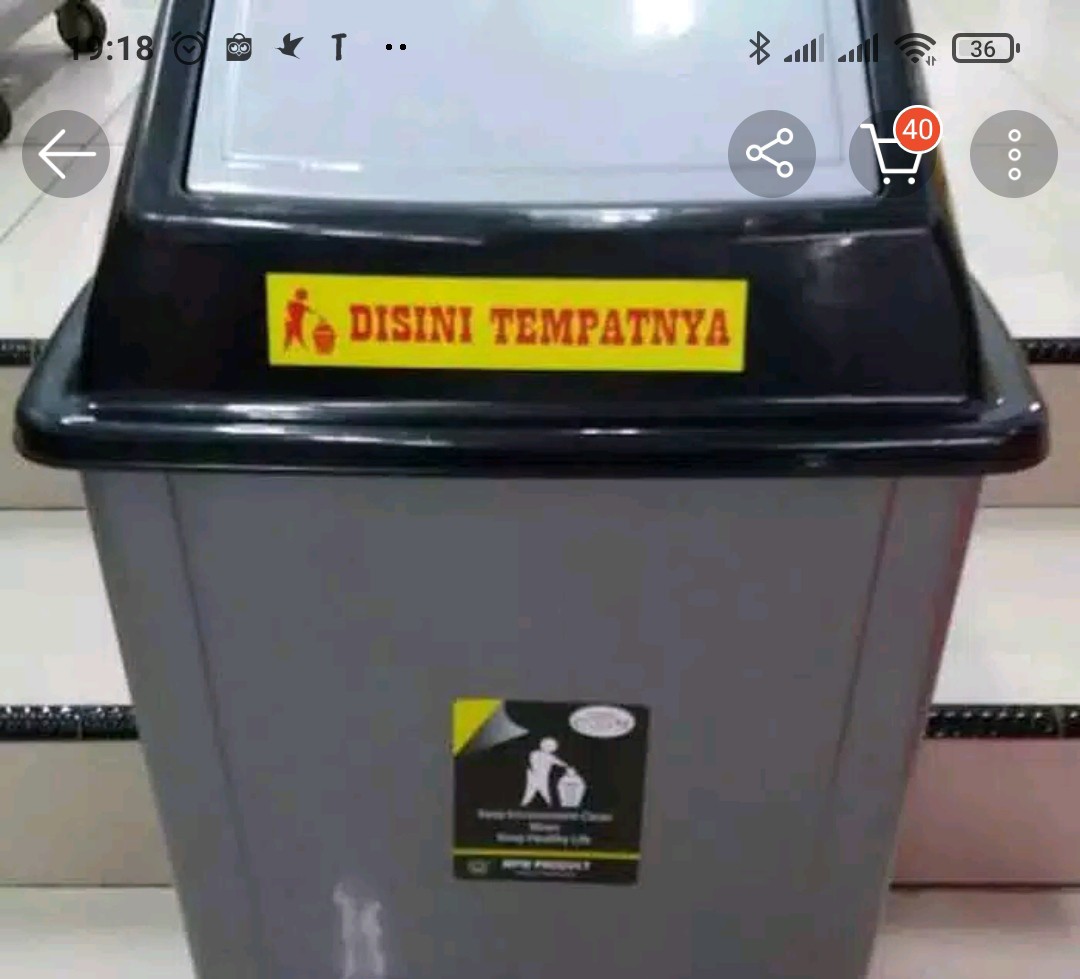 Tong Tempat Sampah Mpw Tutup Goyang 60 Liter