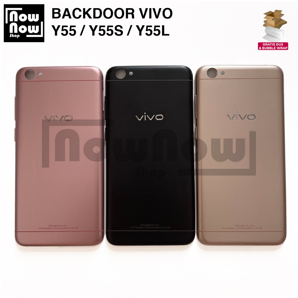 Backdoor Tutup Belakang Baterai Back Cover Casing Housing Vivo Y55 Y55S Y55L 1610 Cover Belakang