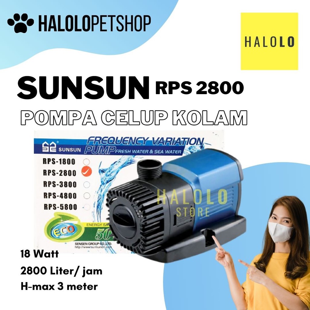 Pompa Kolam SUNSUN RPS 2800 Liter Perjam Pompa Celup Hemat Listrik