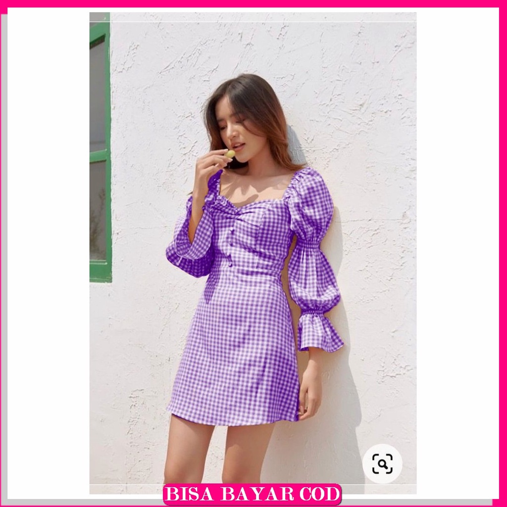 Gaun Putih Wanita Style Korea Desain Kupu-Kupu, Dress Kasual Terb QP288 Afi - Mc - Dress Korea