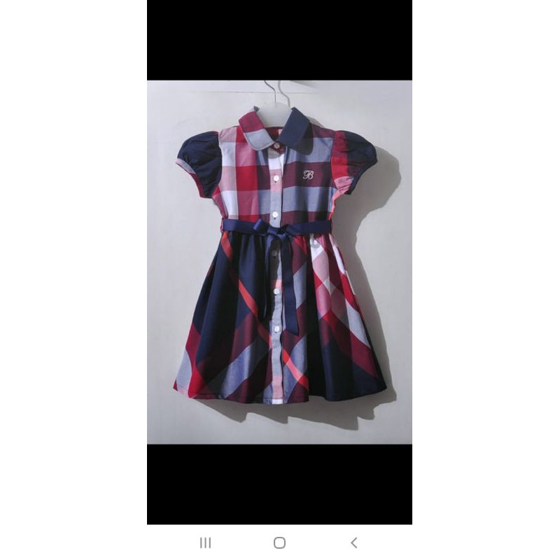 dress burberry anak