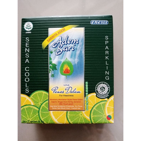 

Adem Sari Minuman Penyegar, Dus 5 Sachet 7g