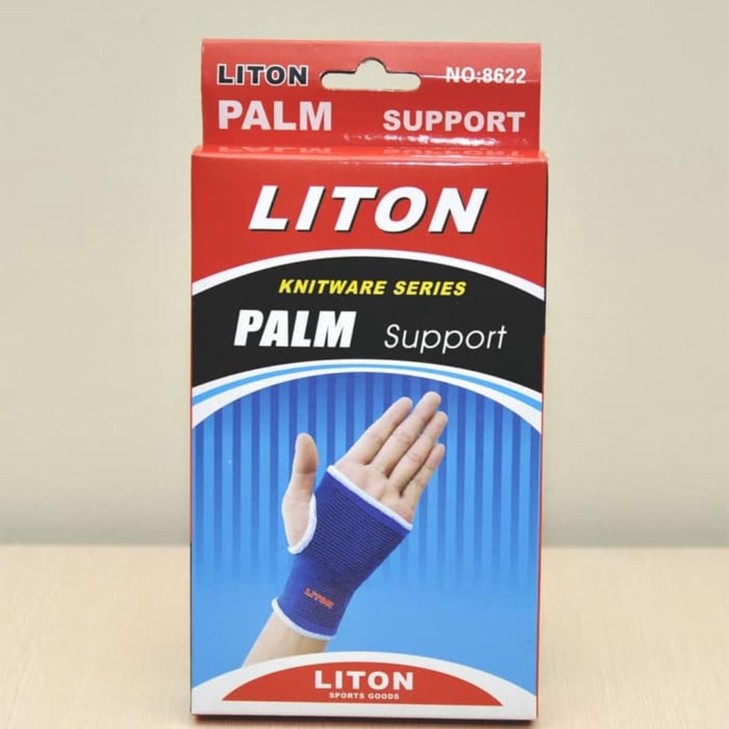 Liton Palm Support 8622 isi 2 Sabuk Pelindung Telapak Tangan Deker Dekker Pergelangan Gym Fitness PS