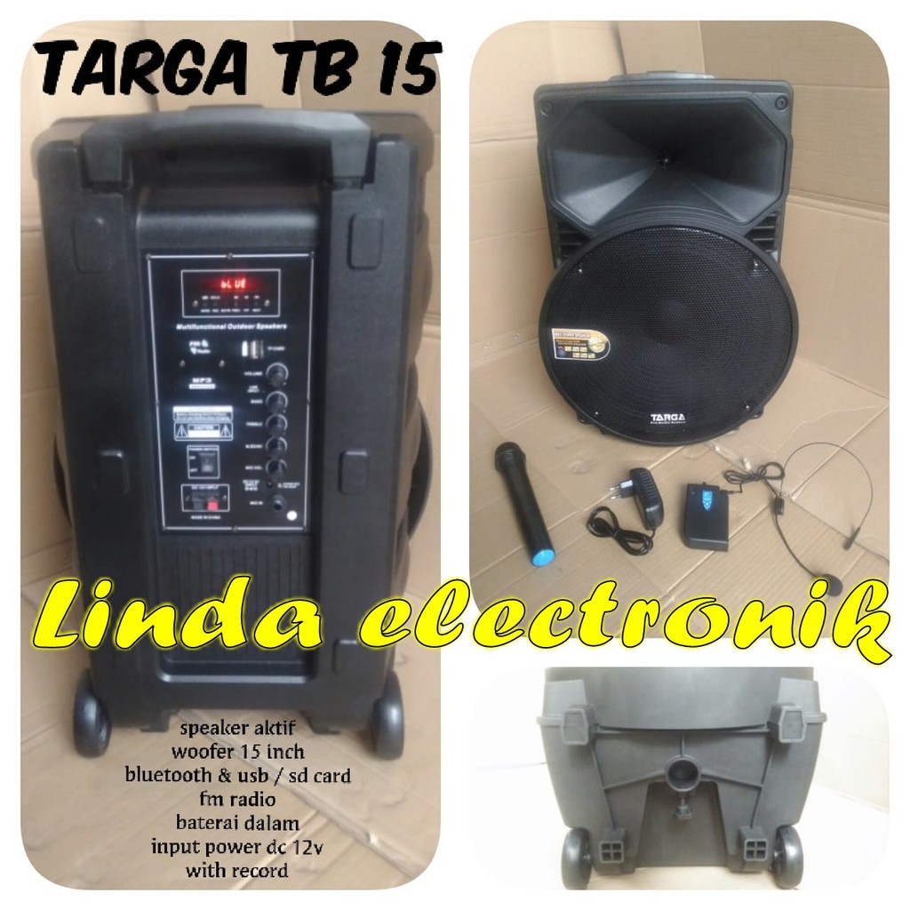 portable speaker wireless targa tb15 15inch targa tb 15