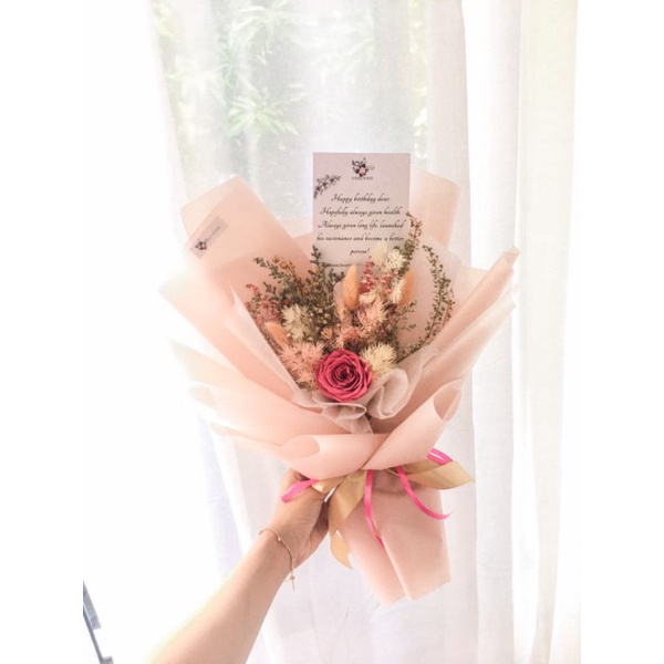 Bouquet Graduation / Bouquet Anniversary / Kado Wisuda / 1 Roses Bouquet