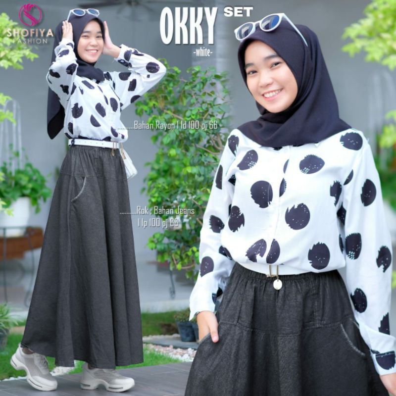Okky Set By:Sofiya/Gamis/Gamis Murah/Dress Muslim/Fashion Muslim Wanita Set