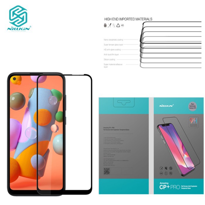 NILLKIN TEMPERED GLASS SAMSUNG A71 M51 BLACK FULL COVER