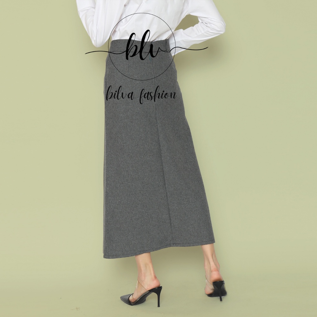 Rok Span Line A Formal Polos Rok Panjang Wanita Rok Kerja Wanita Rok Kantor Wanita-1