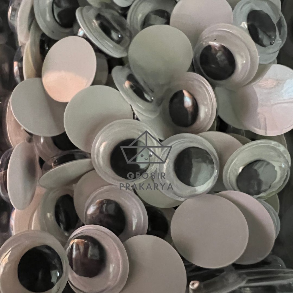 Mata Boneka Sepasang Aneka Ukuran 12mm Per Pasang Mata Kocak Mata Gerak Googly Eyes Per Pasang Mainan Mata-mataan Bahan Plastik Mata Boneka Goyang Aksesoris  GROSIR PRAKARYA MALANG