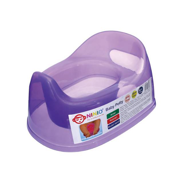 Ninio Baby Pispot Toilet Training Potty Kloset Latihan BAB Pipis Bayi Anak Balita Transparan 6601