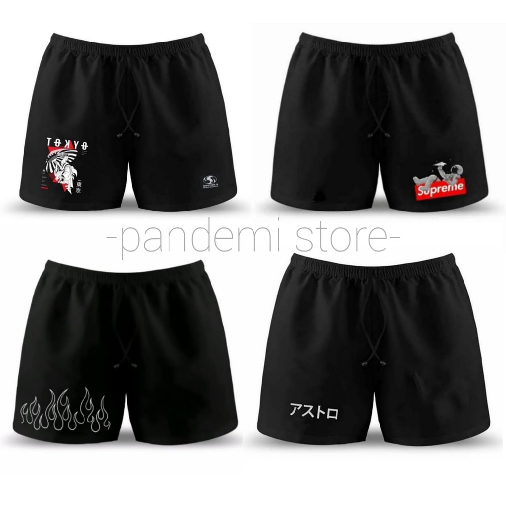 kolor api celana pendek kolor pria boxser bokser motif api dan anime celana pendek kolor santay moti