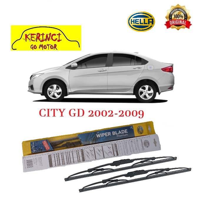 WIPER HONDA CITY GD 2002-2009 HELLA PREMIUM 20&quot; &amp; 18&quot; SEPASANG