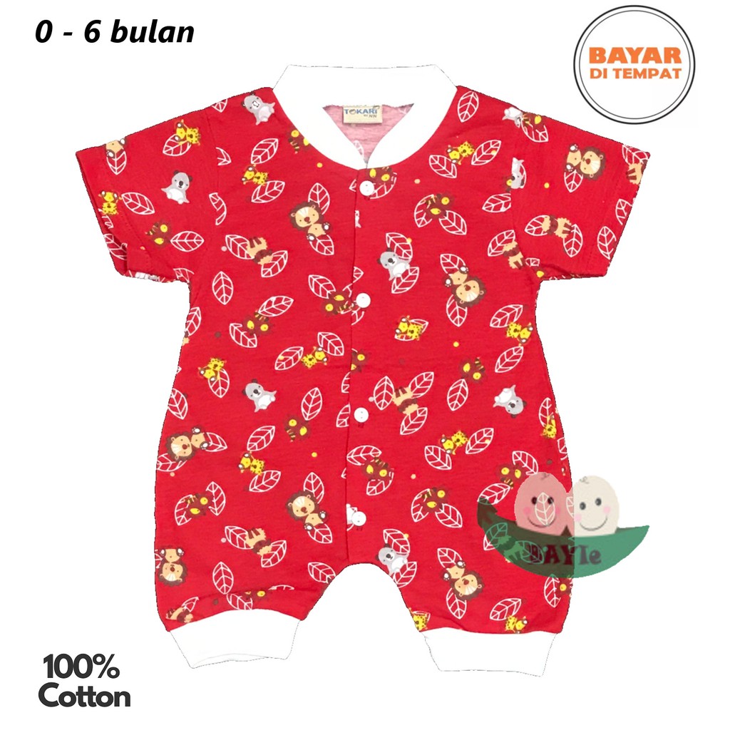 BAYIe - Baju model Hansop/Jumper/Romper PENDEK PUTIH Bayi/Anak Laki-laki/Perempuan TOKARI 0-6 bulan