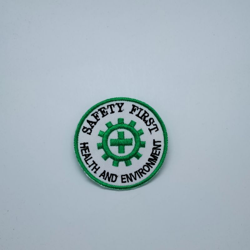 Bordir Logo Safety First / Bordir Safety First / Logo Bordir Safety First / Logo Safety First / Logo K3 / Logo Bordir / Bordir Logo / Bordir Komputer / Custom Bordir / Costum Bordir / Embroidery / Logo / Patch Bordir / Emblem Bordir / Badge Bordir / Bedge