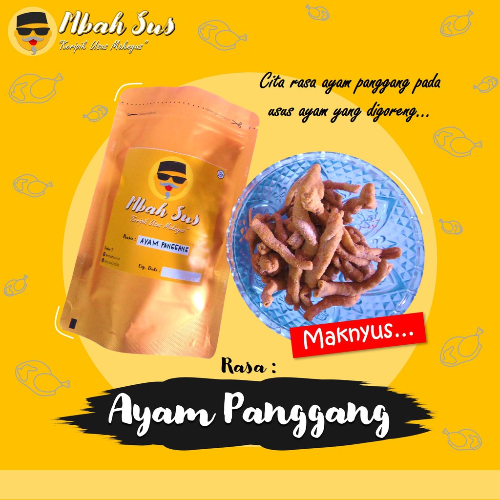 

Keripik usus MBAH SUS rasa "AYAM PANGGANG