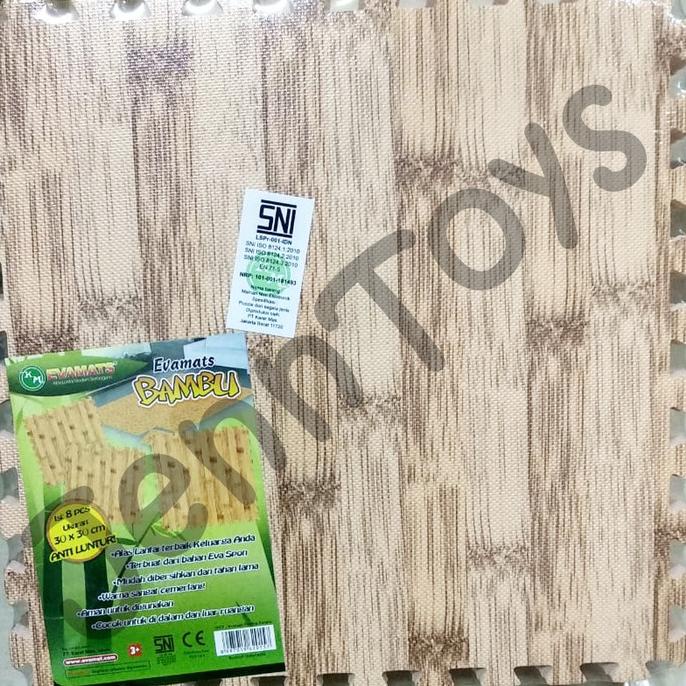 Jenntoys - Evamat Bambu Matras / Tikar / Karpet / Puzzle Alas Lantai