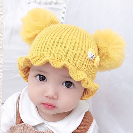 ByKiddos - Topi Bayi Anak Pompom Renda Bunga / Kupluk Bayi Renda Motif Bunga Polosan 6 Bulan - 2 Tahunan