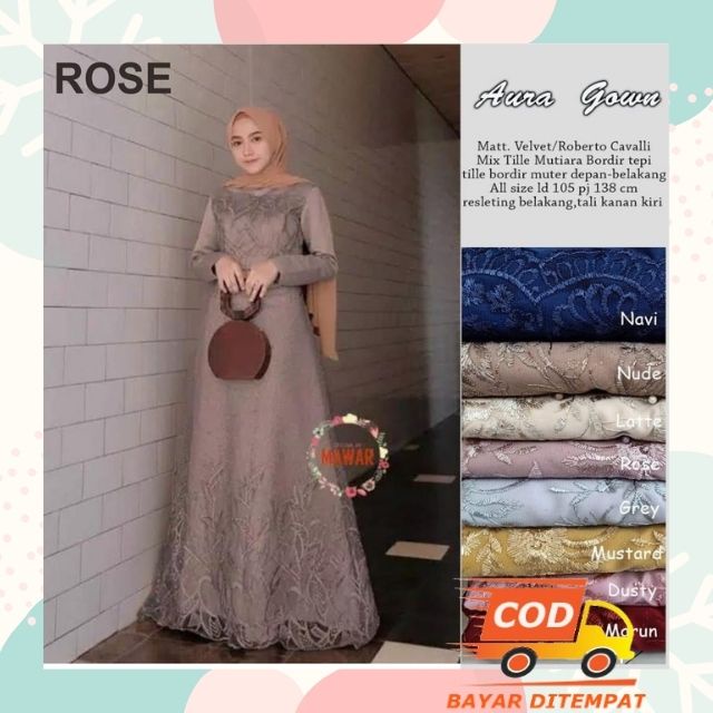 [BAYAR DITEMPAT] | GAMIS BROKAT SYAR'I PESTA JUMBO | GAMIS BRUKAT JUMBO VELVET